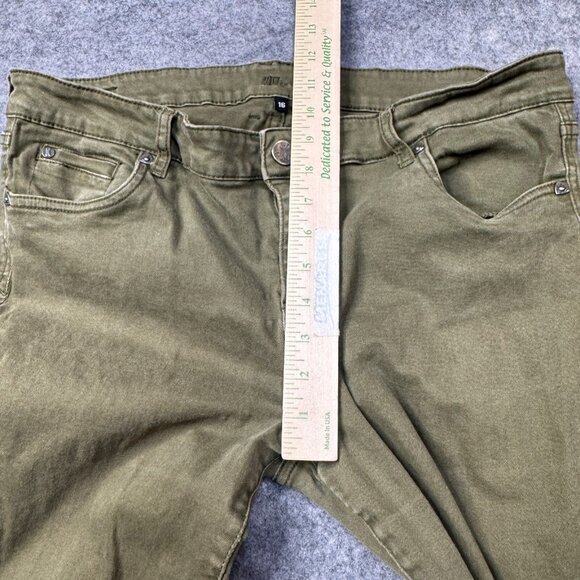Kut from the Kloth Jeans Womens Size 16 Green Straight Denim Cotton Stretch - Picture 8 of 11